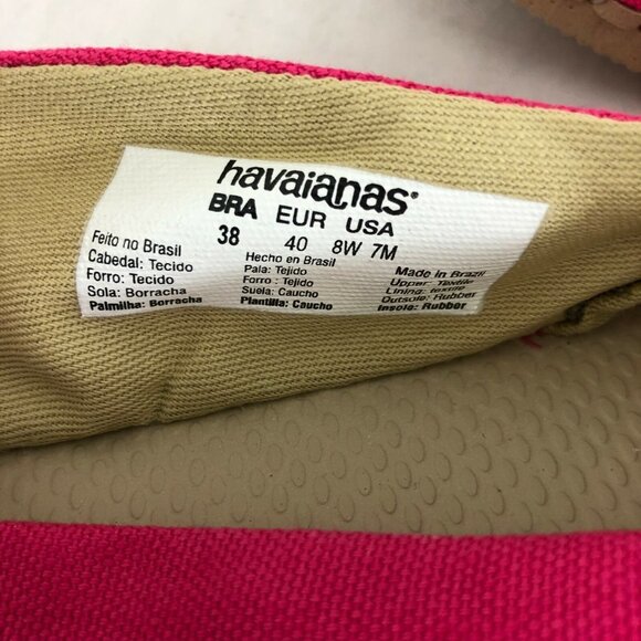 Havaianas Womens Espadrille Flats Canvas Slip On Pink Size 8 - Picture 5 of 5